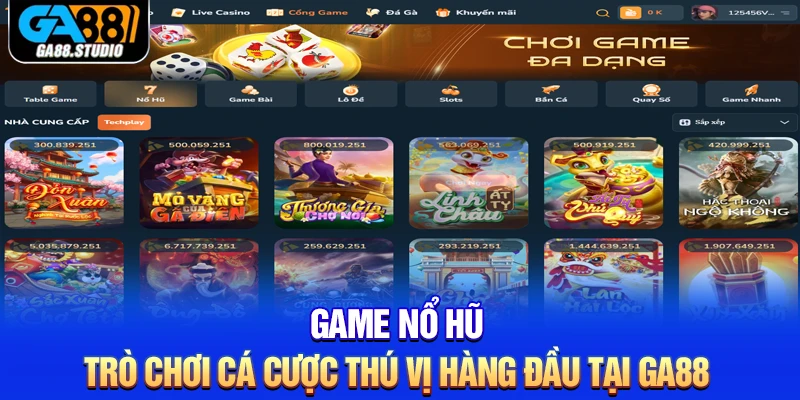 Game Nổ Hũ - Trò Chơi Cá Cược Thú Vị Hàng Đầu Tại Ga88